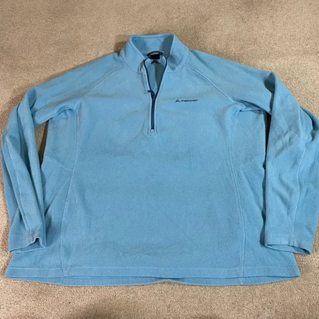 Macpac Jacket Womens 20 Blue 1/4 Zip Fleece Jumper Outdoors Hiking Walking