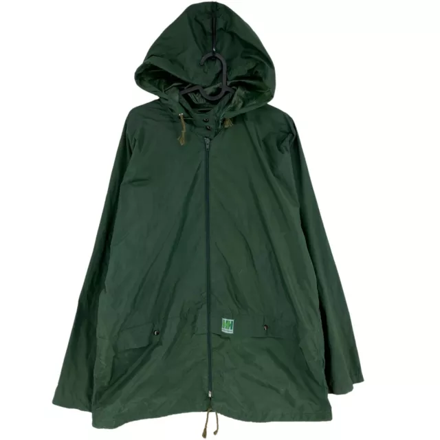 Helly Hansen Verde Scuro Impermeabile Cappuccio Pioggia Giacca Taglia M