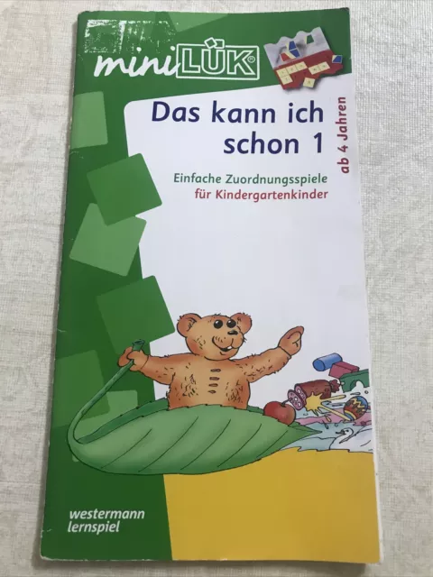 gebr. mini LÜK Das kann ich schon 1 Kindergartenkinder Buch Spiel Lernbuch Ab 4