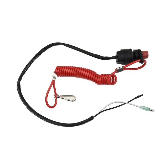 Lot De 2 Cordons D'arrêt D'urgence Pour Moteur Hors-bord – Interrupteur De Sécurité Avec Clé, Coupe-circuit Bateau, Kayak, Filet De Pêche, PU Résistant