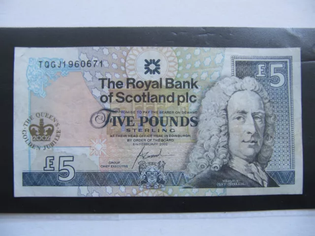 Royal Bank of Scotland £5 Note. The Queen's Golden Jubilee 2002 Special Edition.