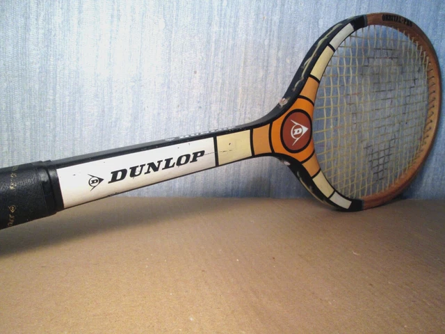 Raquette de tennis vintage Dunlop noire max taille moyenne L