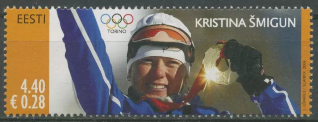 Estland 2006 Olympia Turin Medaillengewinnerin Kristina Smigun 548 postfrisch