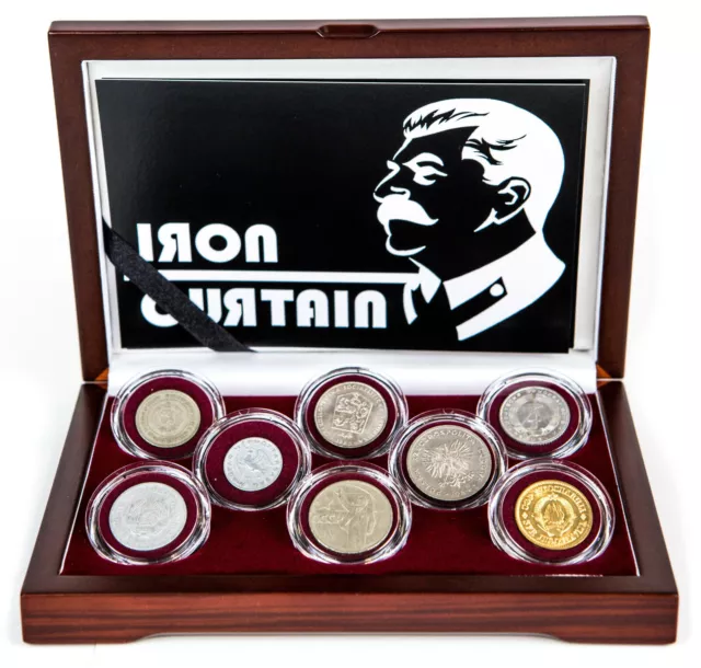 Cold War Iron Curtain - 8 Coin Collection Soviet Union Eastron Bloc Countries