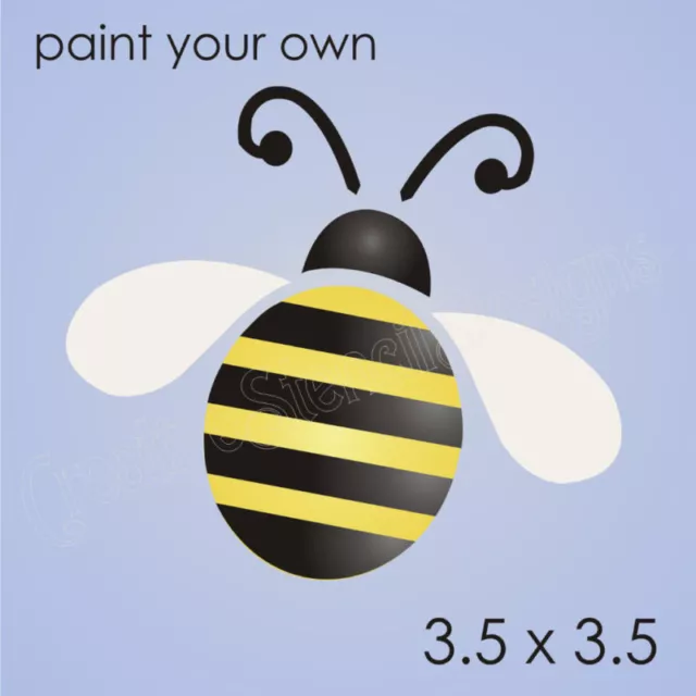 Joanie Garden 2 pc Stencil 3" Busy Honey Bee Summer Bug Yard DIY Craft Art Signs