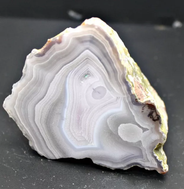 Banded Laguna Agate Mexico 4oz 116g Amazing Like Glass Face Polish! 2 1/2" X 2"