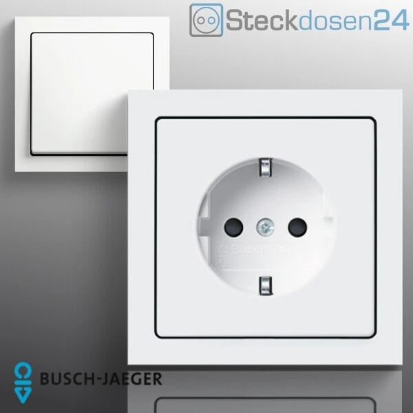 BUSCH JAEGER FUTURE Linear Schalter Steckdosen Rahmen Studioweiß Busch ...