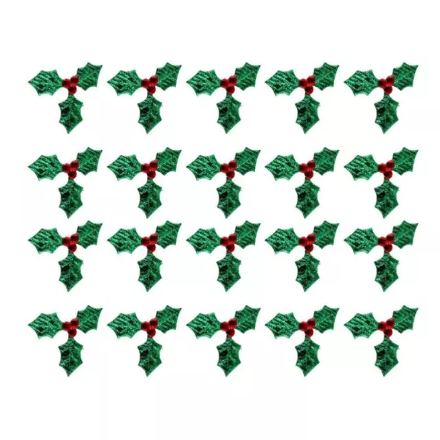 Beere Weihnachts-Verzierungen Holly Mini-Dreifach-Pailletten  Weihnachts dekor