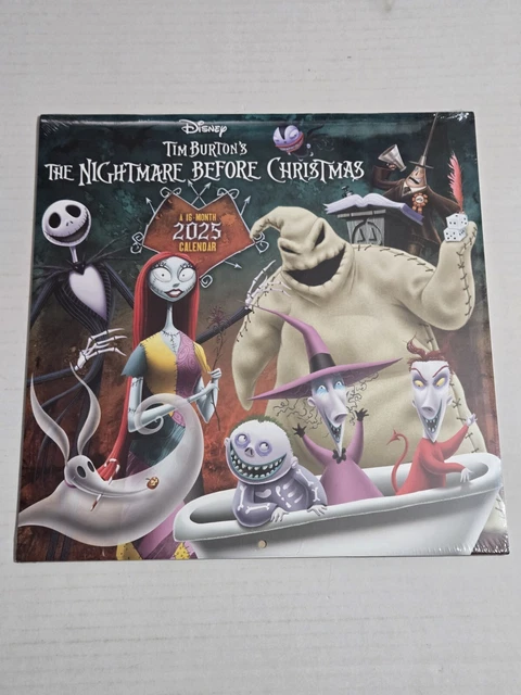 DISNEY TIM BURTON'S The Nightmare Before Christmas 2025 Wall Calendar ...