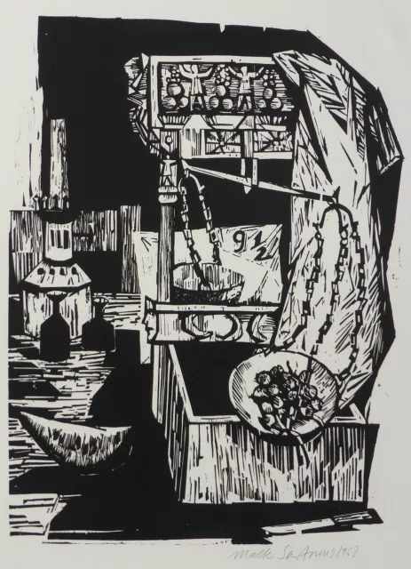 Malte SARTORIUS, sizilianische Waage - Lithographie aus 1962