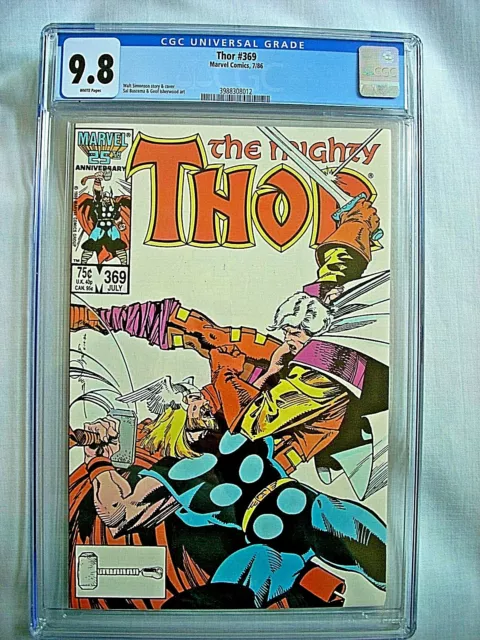 Marvel MIGHTY THOR #369 CGC 9.8 NM/MT White Pages 1986 Highest Grade