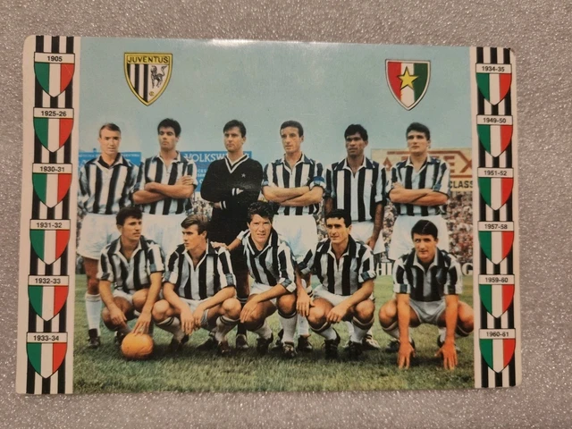 Carte Postale Originale Juventus Squadra 1975-76 – Non Voyagée – Très Bon état