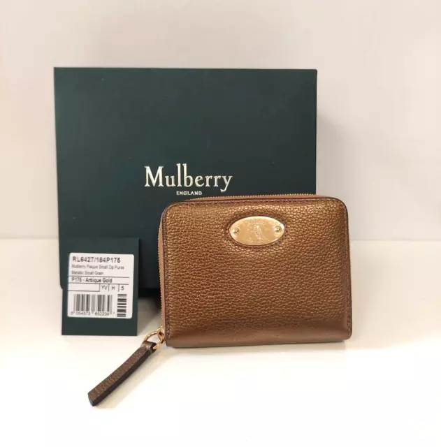 Mulberry - Plaque Small Zip Around Purse, Geranium