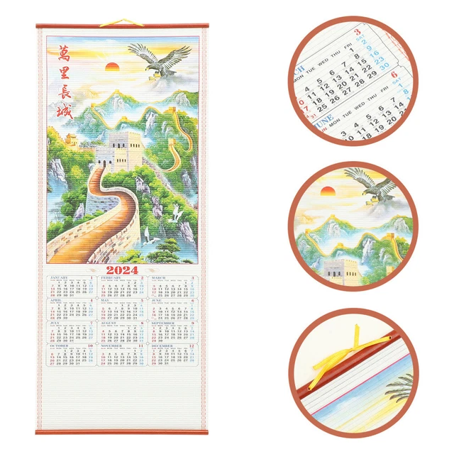 TRADITION CHINESE CALENDAR Wall Calendar 2024 Monthly Large Chinese