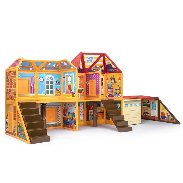 Playmags Magnetic Building Toy, Playhouse Building Set, 48 Magnetic Tiles.