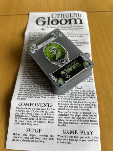 Cthulhu Gloom Card / Board Game