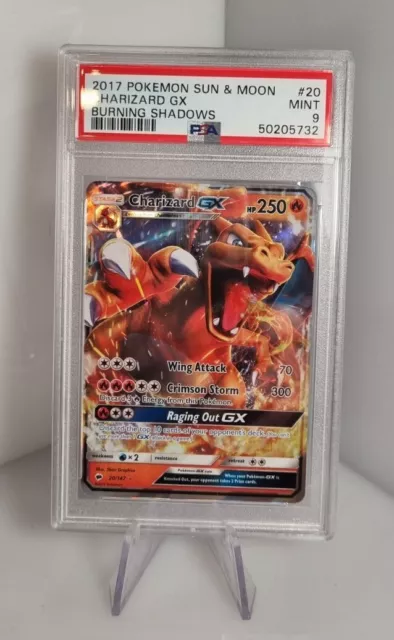 Pokemon Charizard  GX 20/147 Sun And Moon Burning Shadows PSA 9 English