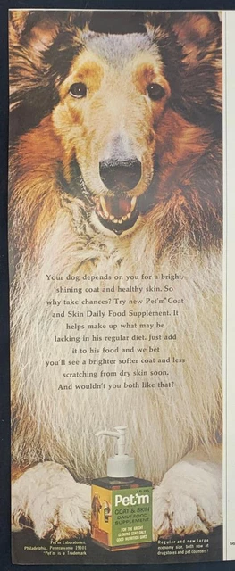 Magazine Ad* - 1967 - Pet'm Food Supplement - Collie
