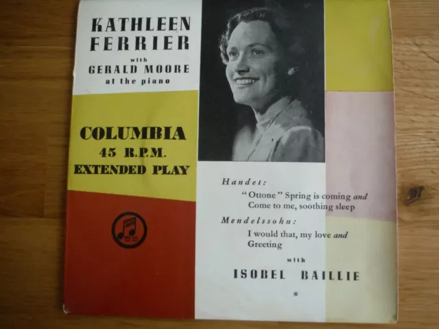 Kathleen Ferrier & Isobel Baillie with Gerald Moore - Piano SED5526 7" EP