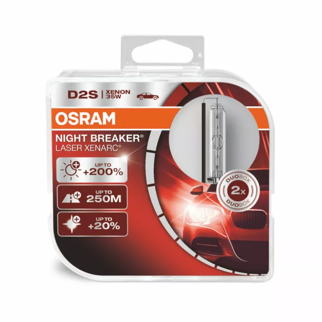 2x D2s Osram Nuit Breaker Brun Laser +200% Ampoules de Lampes Phares Xenon