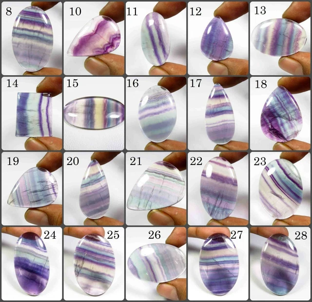 Variations ~ Naturel Multi Fluorine Pierre Précieuse Libre Mix Forme pour Bijoux