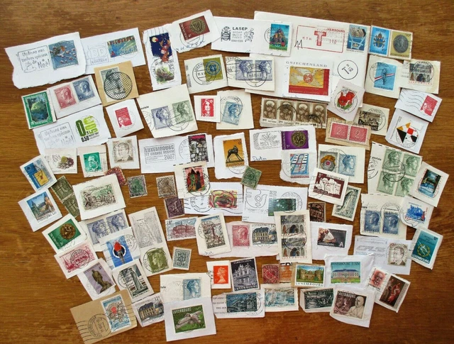 Lot von 100 Briefmarken von alt bis neu haupts.Luxemburg + Deutschland++