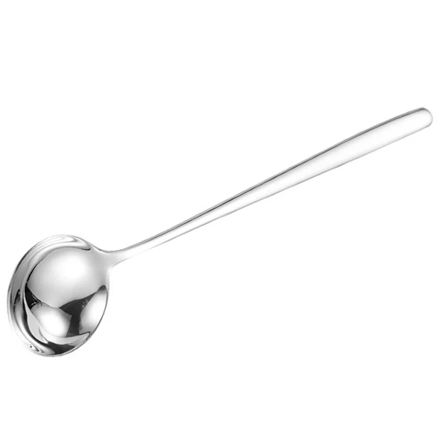 Metal Soup Ladle Stainless Steel Spoon Serving Spoons Flatware Tableware