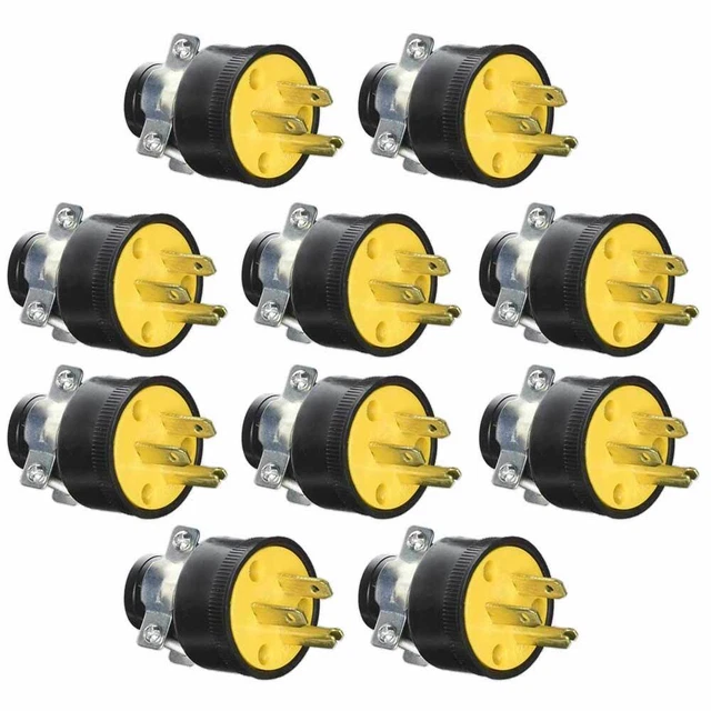 10 Mâle Rallonge Électrique Câble Remplacement Prise Fin Grounded 15AMP 125V