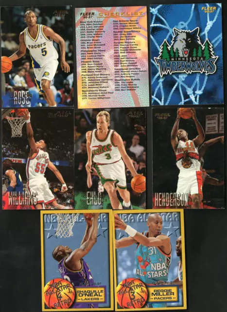 Fleer 1996-97 Lotto 8 Cards Basket NBA Miller O'Neal Nuove! ▓