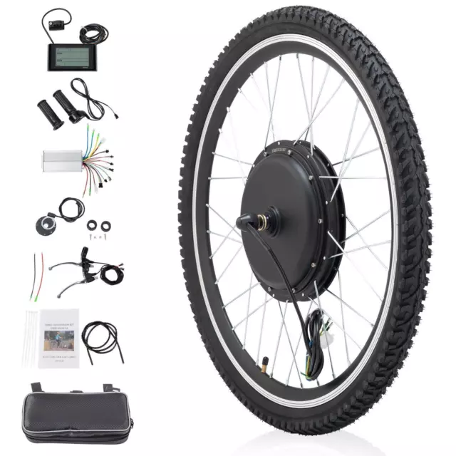 26 Inch 48V 1000W Electric Bicycle Front Wheel E Bike Motor Conversion Kit