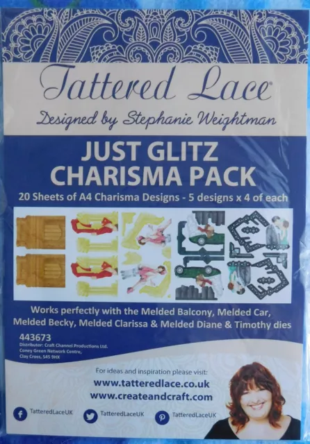 A4 CHARISMA PAPER PACK ONLY - JUST GLITZ  - ART DECO COLL 443673 x Tattered Lace
