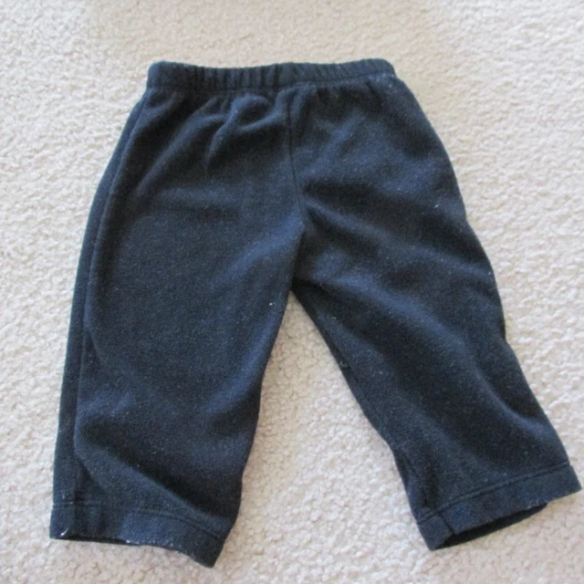 Carters Baby Infant Boy Fleece Vest Pants Outfit 6M Black Red Zip Checkered 2 pc 6