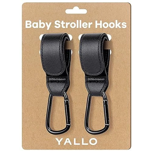 Baby Stroller Hooks for Bags (2 Count), Universal Stroller Clips for Bags,