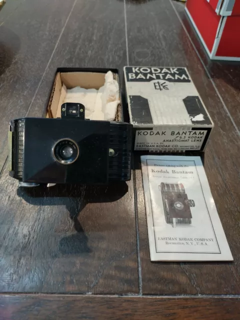 Kodak Bantam f6.3 Folding 828 Film Camera in Box Bakelite Art Deco B4