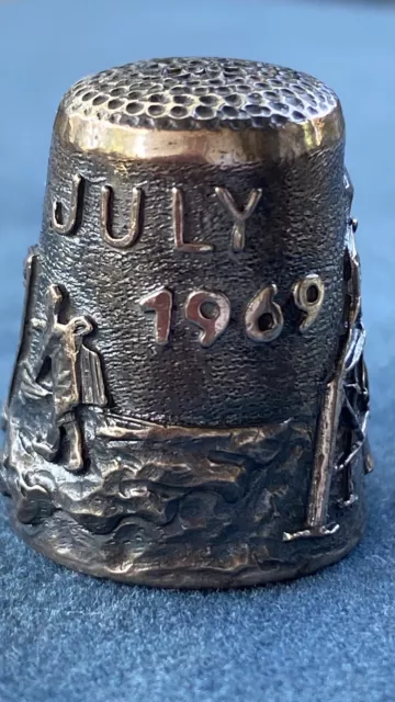 Silber Fingerhut Greif 25 Jahre Mondlandung Silver Thimble