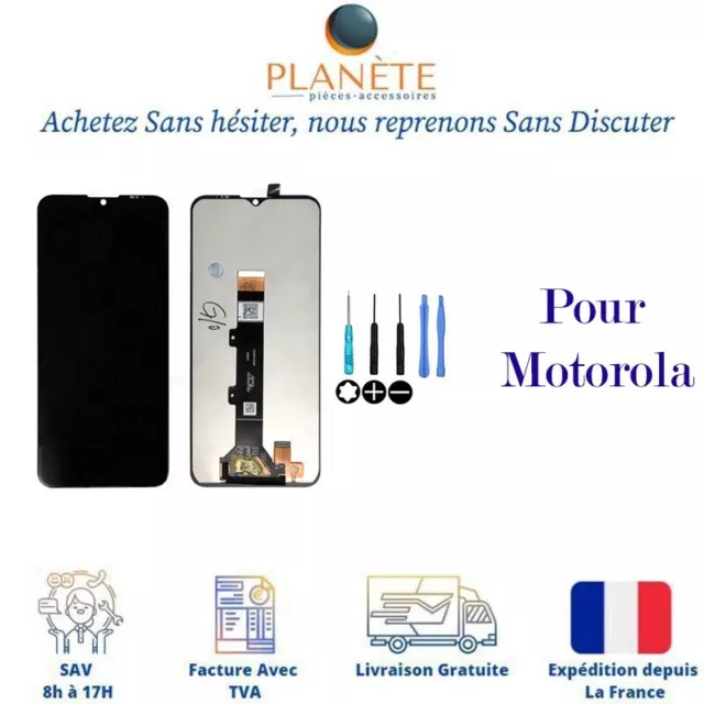 Ecran LCD et Vitre tactile Noir sans châssis Pour Motorola Moto G10