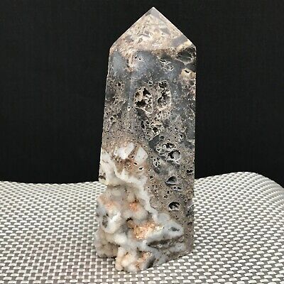 1.60LB Natural sphalerite geode Druzy Quartz Crystal Obelisk Tower Healing F647