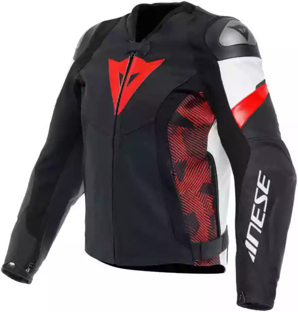 Motorrad Dainese Avro 5 Kombijacke (Schwarz/Rot/Weiß) Gr: 52