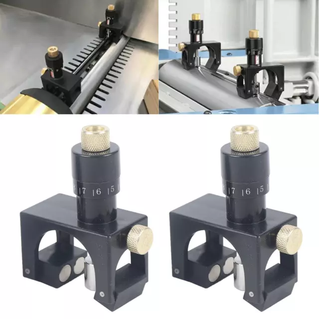2x Magnetic Adjustable Planer Blade Cutter Setting Jig Gauge Woodworking Tool