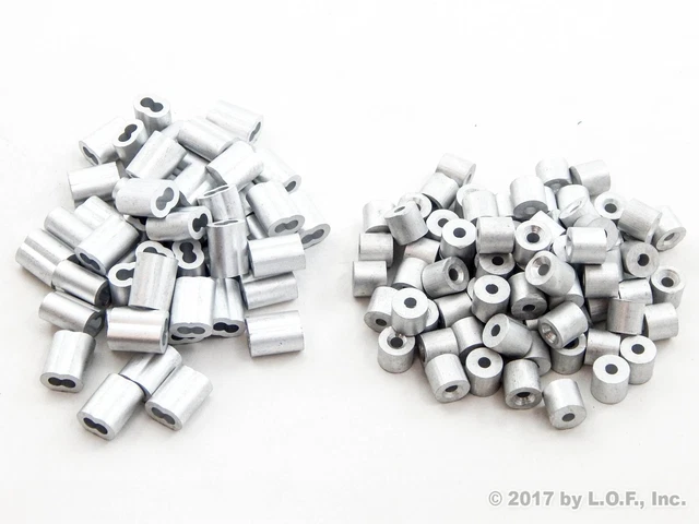 Constrabo® | 50x Ghiere In Alluminio Manicotti 3 Mm | Maniche Per Corda In Acciaio DIN EN 13411 - Foto 6