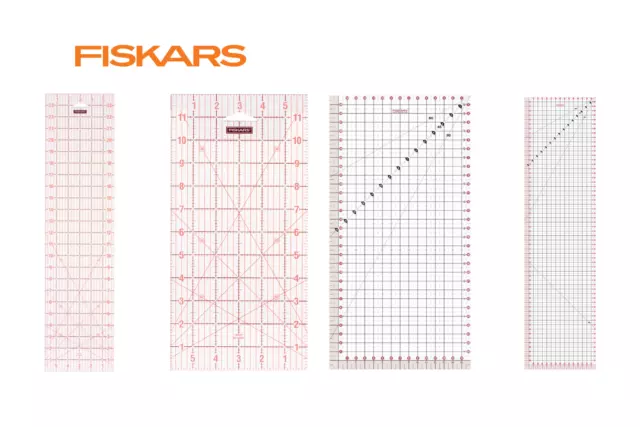 Fiskars Rulers: Acrylic , Squares, Strips, Triangles, Quilting Sewing Rulers