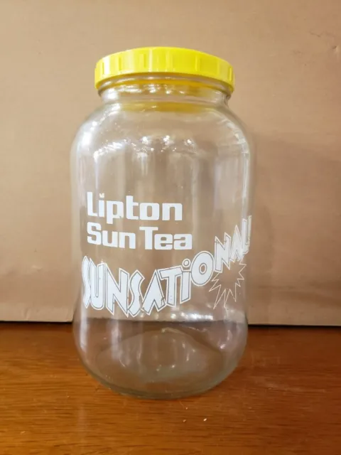 Vintage Lipton Sun Tea Jar Sunsational Glass Sun Tea Jar Carafe