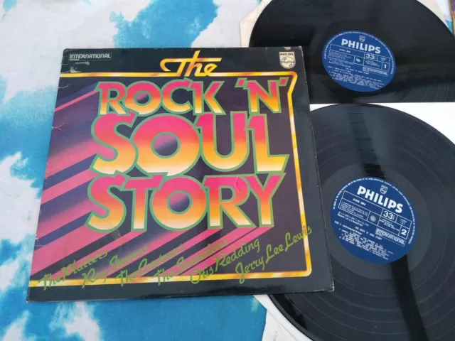 The Rock 'N' Soul Story UK Philips DBL LP VINYL JERRY LEE LEWIS/CHAMPS/PLATTEN 2