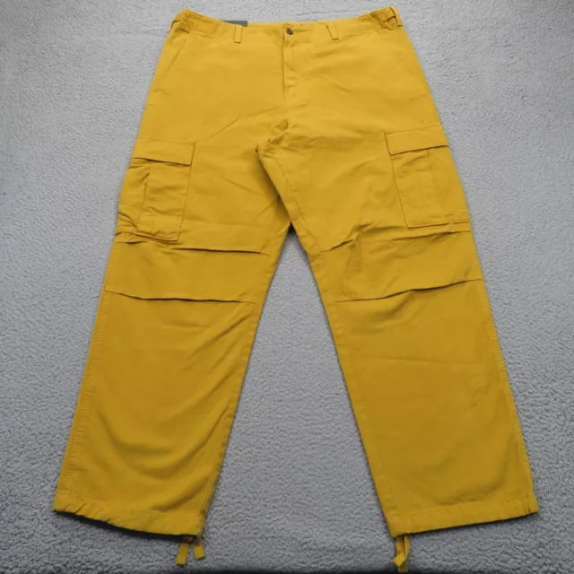 Banana Republic Pants Men 42 BAGGY Loose Mustard Military Skater Wide Pipe Leg