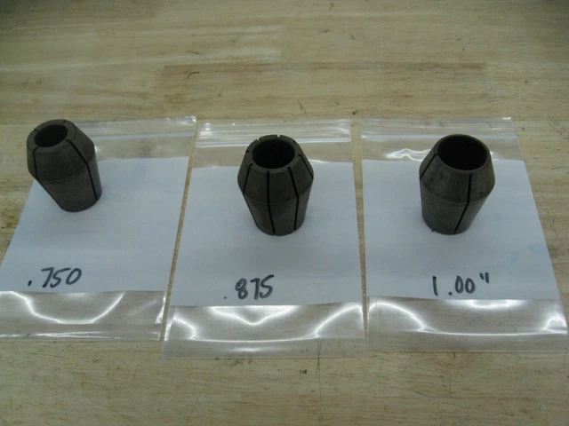 LOT of 3 Universal DeVlieg 55165 1" Capacity ZZ Double Taper Collet
