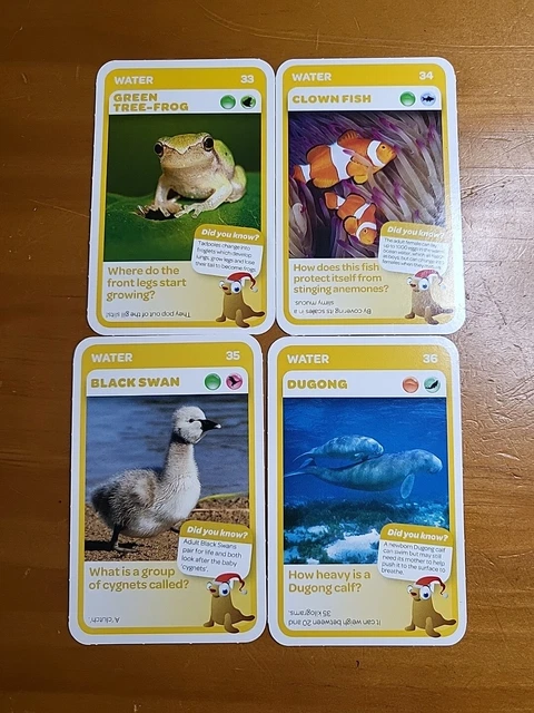 WOOLWORTHS AUSSIE ANIMALS Cards - (Green) HEAPS! BUY MORE & SAVE