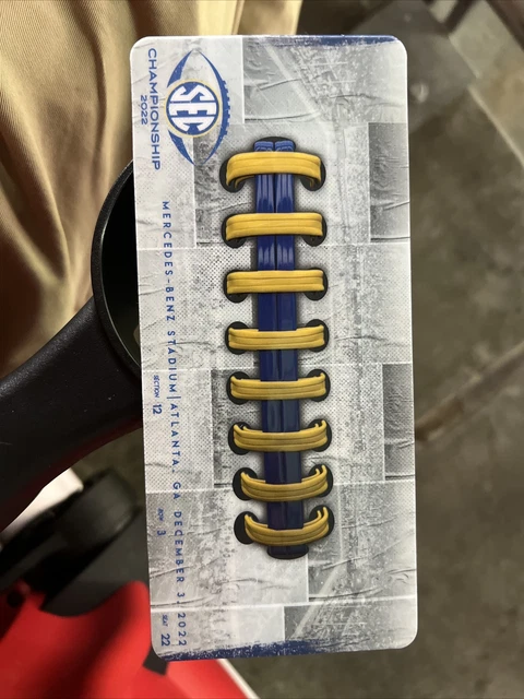 2022 Uga Georgia Vs Lsu Sec Championship Game Souvenir Ticket Stub
