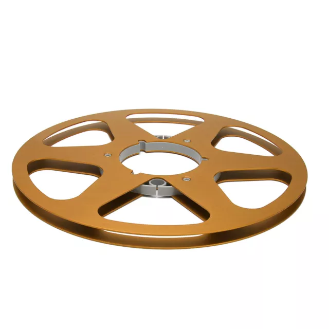GOLD)1/4 7 INCH Empty Tape Reel 3-Hole Aluminum Alloy Replacement