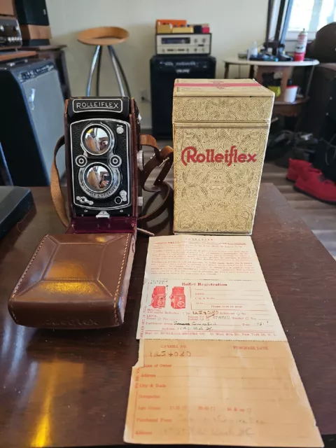 Rolleiflex Camera With Box Near Mint Condition