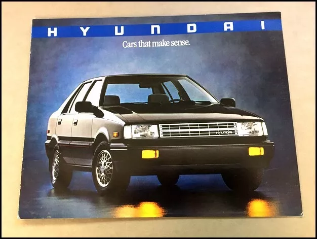 1987 Hyundai Excel Original Car Sales Brochure Catalog